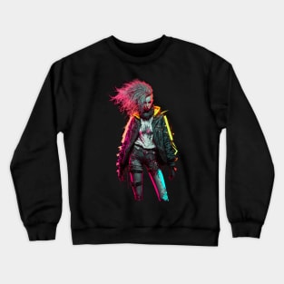 Cyberpunk Girl Crewneck Sweatshirt